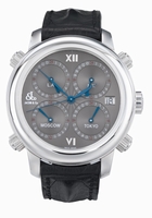 Jacob & Co. Five Time Zone h24SSLS Stainless Steel