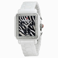 Michele Deco MWW06F000010 Black with Zebra Pattern and Diamond set