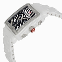 Michele Deco MWW06F000010 Black with Zebra Pattern and Diamond set