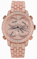 Jacob & Co. Five Time Zone h24rgDD 18k Rose Gold Pave Diamond