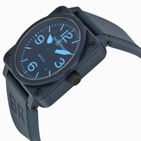 Bell and Ross Aviation BR0392-CERAM-BLUE Matte Blue Ceramic