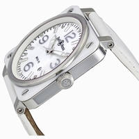 Bell and Ross Aviation BR0392-WH-C/SCA Mens