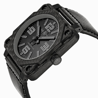 Bell and Ross Aviation BR0192-CA-FIBER-PH Matte Black PVD (Physical Vapor Deposition) 'Carbo