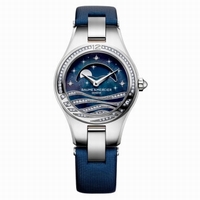 Baume et Mercier Linea 10119 Blue Mother of Pearl Set with Diamond