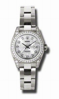 Rolex Lady Datejust 179159SJDO 18k White Gold Diamond
