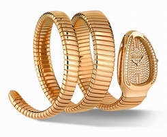 Bvlgari Serpenti Tubogas 101956 18k Pink Gold Diamond Pave