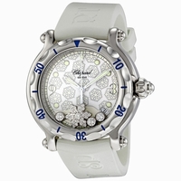 Chopard Happy Sport 28/8948 White with floating diamonds