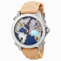 Jacob & Co. Five Time Zone JCM124 Blue enamel dial with diamond accents (1.35 ct)