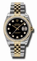 Rolex Datejust 116243BKDJ Stainless Steel and 18kt Yellow Gold