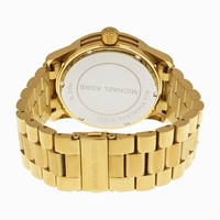 Michael Kors Runway MK5706 Gold Crystal Pave with Oversized Embossed MK