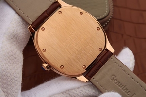 AAA Cartier Drive de Cartier White Dial Leather Strap Watch00676