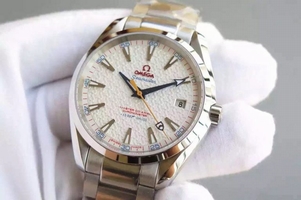 AAA Omega Seamaster CO-AXIAL Master James Bond White Textured Dial Bracelet Watch00951