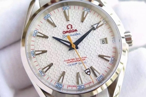 AAA Omega Seamaster CO-AXIAL Master James Bond White Textured Dial Bracelet Watch00951