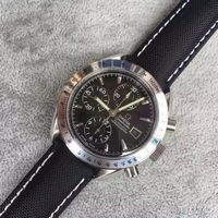 AAA Omega Speedmaster 3210 Black Dial Black Nylon Strap Back through Omega Watch00684