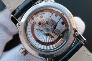 AAA Omega V6 De Ville Hour Vision Co-Axial 41mm Blue Dial Leather Strap Watch00496