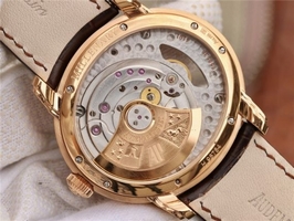 Audemars Piguet Millennium Series 15350 V9F Skeleton Gray Dial Dark Brown Leather Strap Watch00719