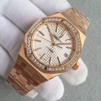 Audemars Piguet Royal Oak 37/41mm 15450 White Dial Diamonds Bezel Bracelet Watch00018