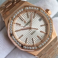 Audemars Piguet Royal Oak 37/41mm 15450 White Dial Diamonds Bezel Bracelet Watch00018