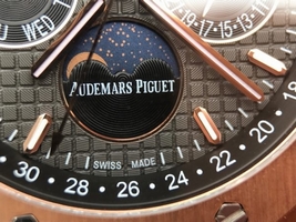 Audemars Piguet Royal Oak 41mm 26574 Black Dial Leather Strap Watch01005