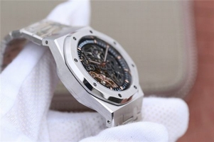 Audemars Piguet Royal Oak 41mm Double Balance Wheel Openworked 15407 Bracelet Watch00223