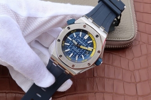 Audemars Piguet Royal Oak Offshore Diver 2017 Blue 15710 Rubber Strap Watch01101