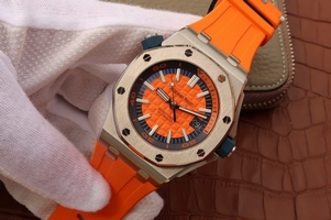 Audemars Piguet Royal Oak Offshore Diver 2017 Orange 15710 Rubber Strap Watch01191