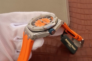 Audemars Piguet Royal Oak Offshore Diver 2017 Orange 15710 Rubber Strap Watch01191