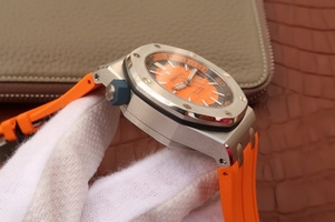 Audemars Piguet Royal Oak Offshore Diver 2017 Orange 15710 Rubber Strap Watch01191
