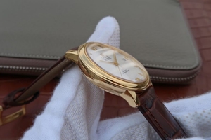 Best 1:1 Omega MKF De Ville 37mm White Dial Markers Leather Strap Watch00785