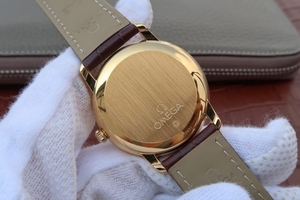 Best 1:1 Omega MKF De Ville 37mm White Dial Markers Leather Strap Watch00785