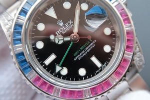 Best Quality Imitation Rolex GMT-Master II 116759 Black Dial Blue/White Bezel Watch01077