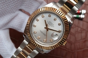 Best Quality Knockoff Rolex DateJust White Dial Wrapped Fluted Beze Bracelet Watch00932