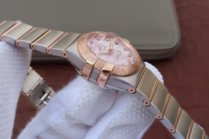 Best Quality Omega V6 Constellation 27mm Dial Diamonds Markers Bracelet Omega Watch00703