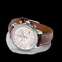 Breitling Navitimer 1 B04 Chronograph GMT 48 Steel Mercury Silver Watch00512