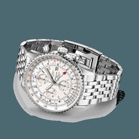 Breitling Navitimer 1 Chronograph GMT 46 Steel Silver Watch00908