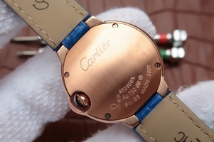 Cartier Ballon Bleu 28mm Ladies White Dial Diamonds Markers Ronda Quartz Watch00586