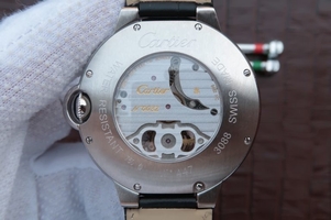 Cartier Ballon Bleu Tourbillon 44mm Black Leather Strap Watch00772
