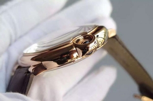 Cartier Ballon Bleu Tourbillon Brown Leather Strap Watch01070