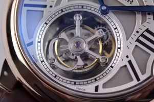 Cartier Ballon de Cartier Tourbillon Gray Dial Leather Strap Cartier Watch00944