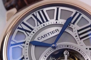 Cartier Ballon de Cartier Tourbillon Gray Dial Leather Strap Cartier Watch00944
