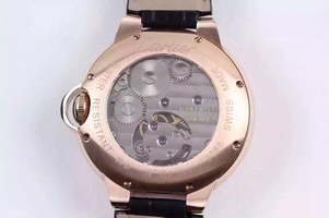 Cartier Ballon de Cartier Tourbillon Gray Dial Leather Strap Cartier Watch00944