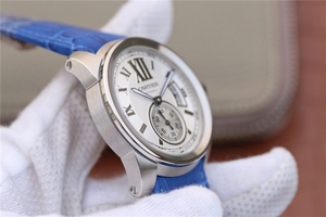 Cartier Calibre de Cartier White Dial Leather Strap Watch00443