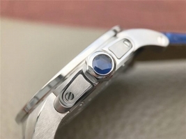 Cartier Calibre de Cartier White Dial Leather Strap Watch00443