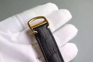 Cartier Cle de Cartier White Textured Dial Leather Strap Cartier Watch01248