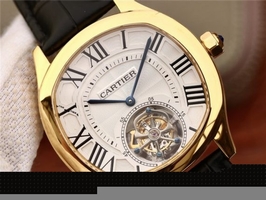 Cartier Drive de Cartier Tourbillon White Textured Dial Leather Strap Cartier Watch00228