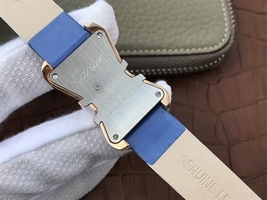 Cartier High Jewelry Watches WJ306014 Blue Dial Blue Fabric Strap Watch00530
