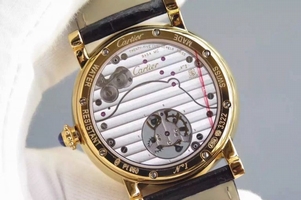 Cartier Rotonde De Cartier Tourbillon Leather Strap Watch00195