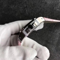 Cartier Santos 100 33mm White Dial Pink Leather Strap Watch00362