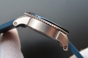 Cartier TF Calibre De Cartier Diver Blue Dial Blue Rubber Strap Watch00504