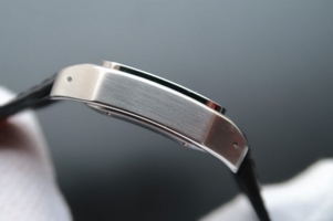 Cartier V6 Santos 100 W20106X8 36mm White Dial Black Leather Strap Watch00109